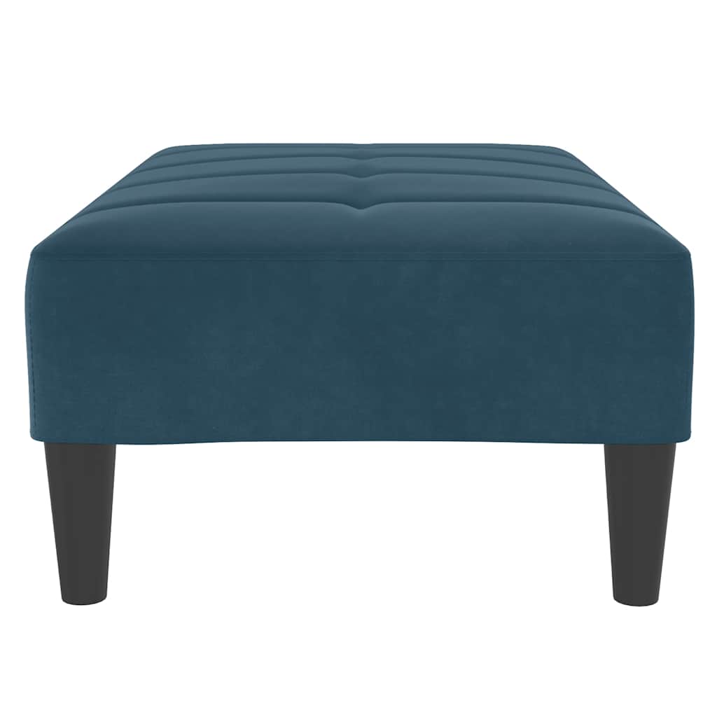 Repose-pied bleu 77x55x31 cm velours - XIOS