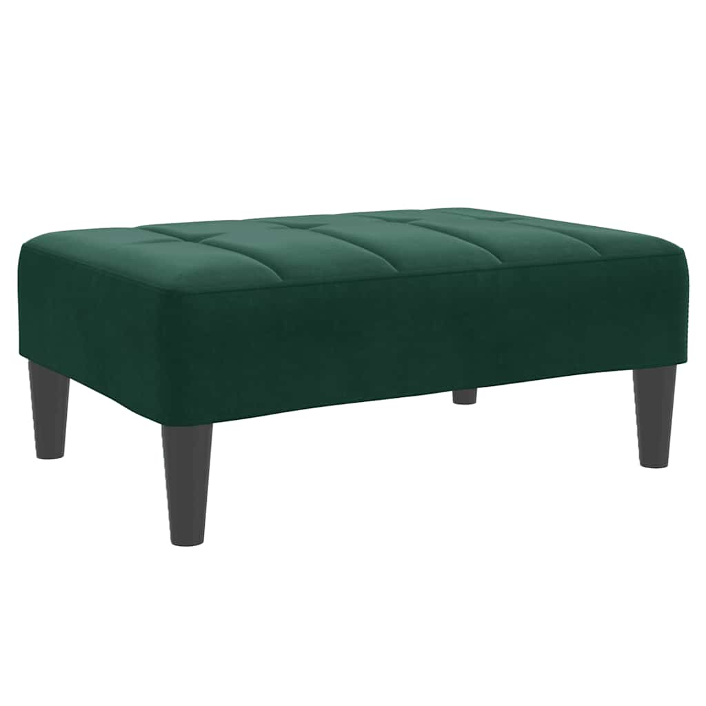 Repose-pied vert foncé 77x55x31 cm velours