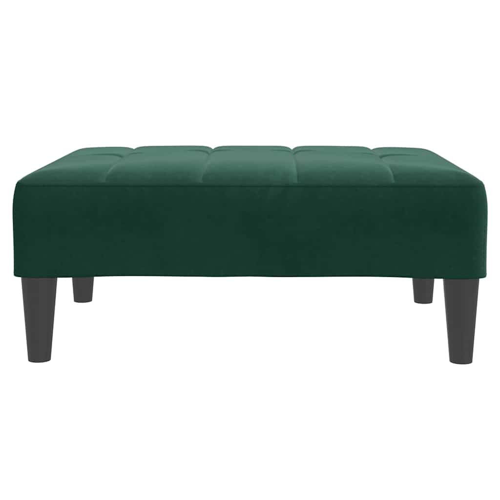 Repose-pied vert foncé 77x55x31 cm velours