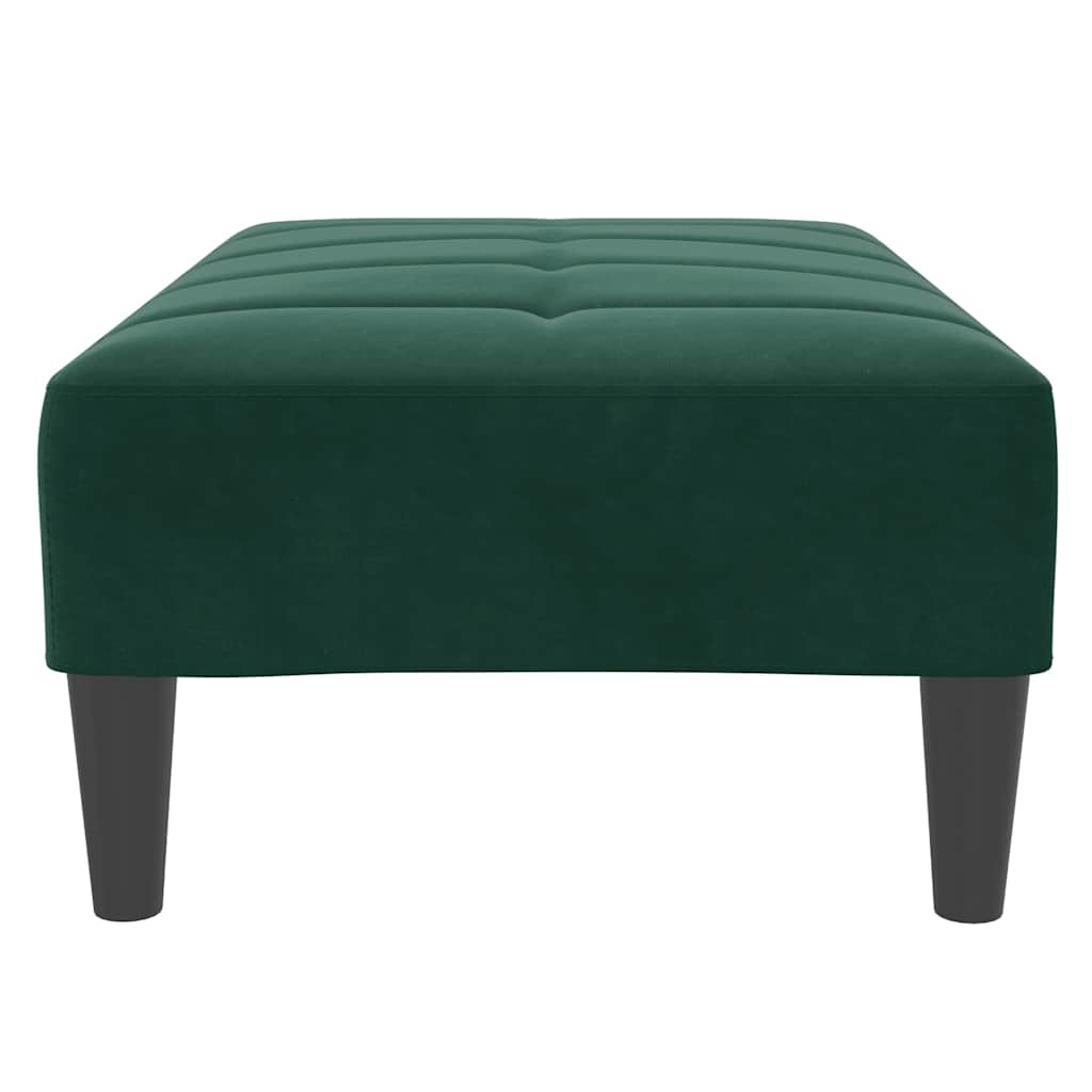 Repose-pied vert foncé 77x55x31 cm velours