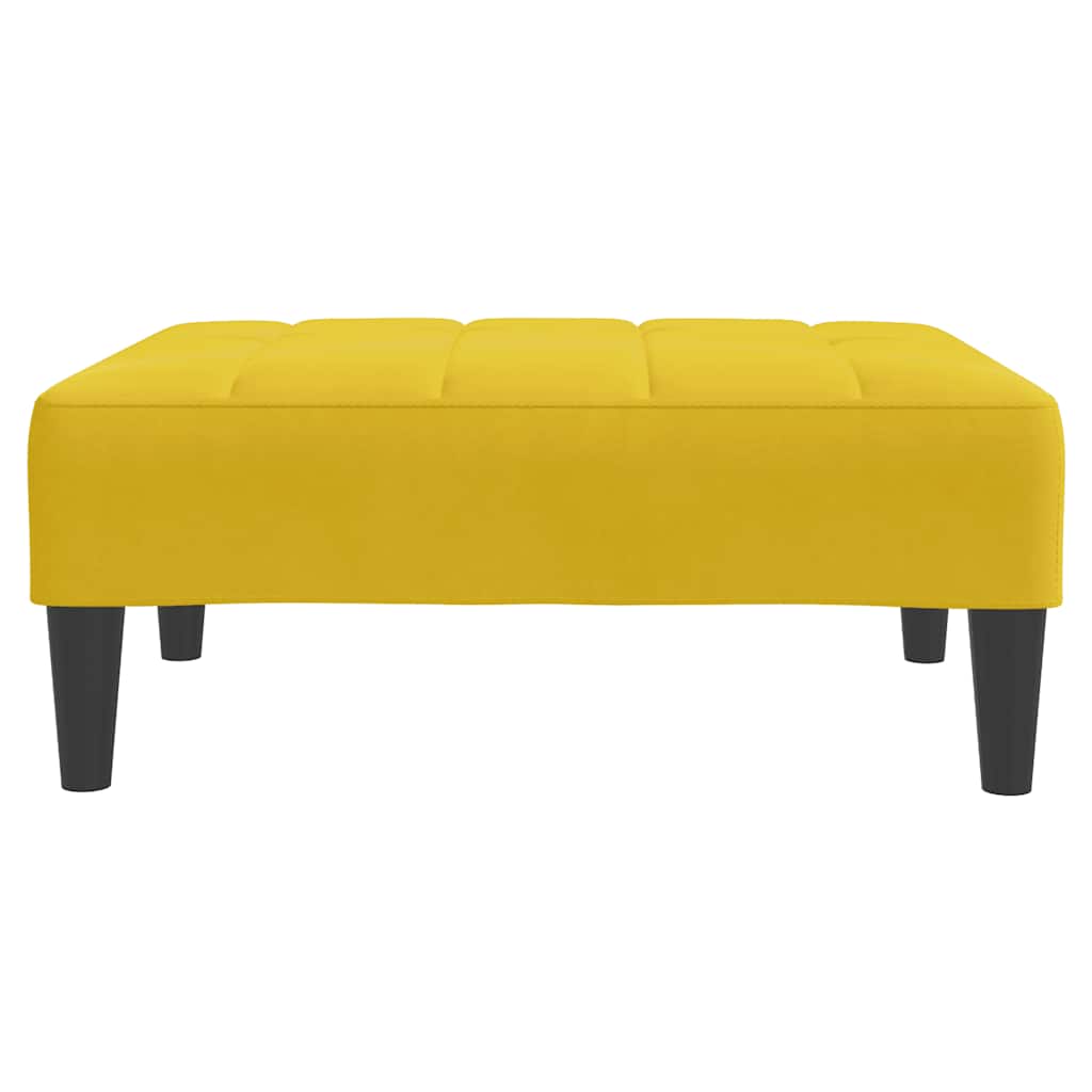 Repose-pied jaune 77x55x31 cm velours - XIOS
