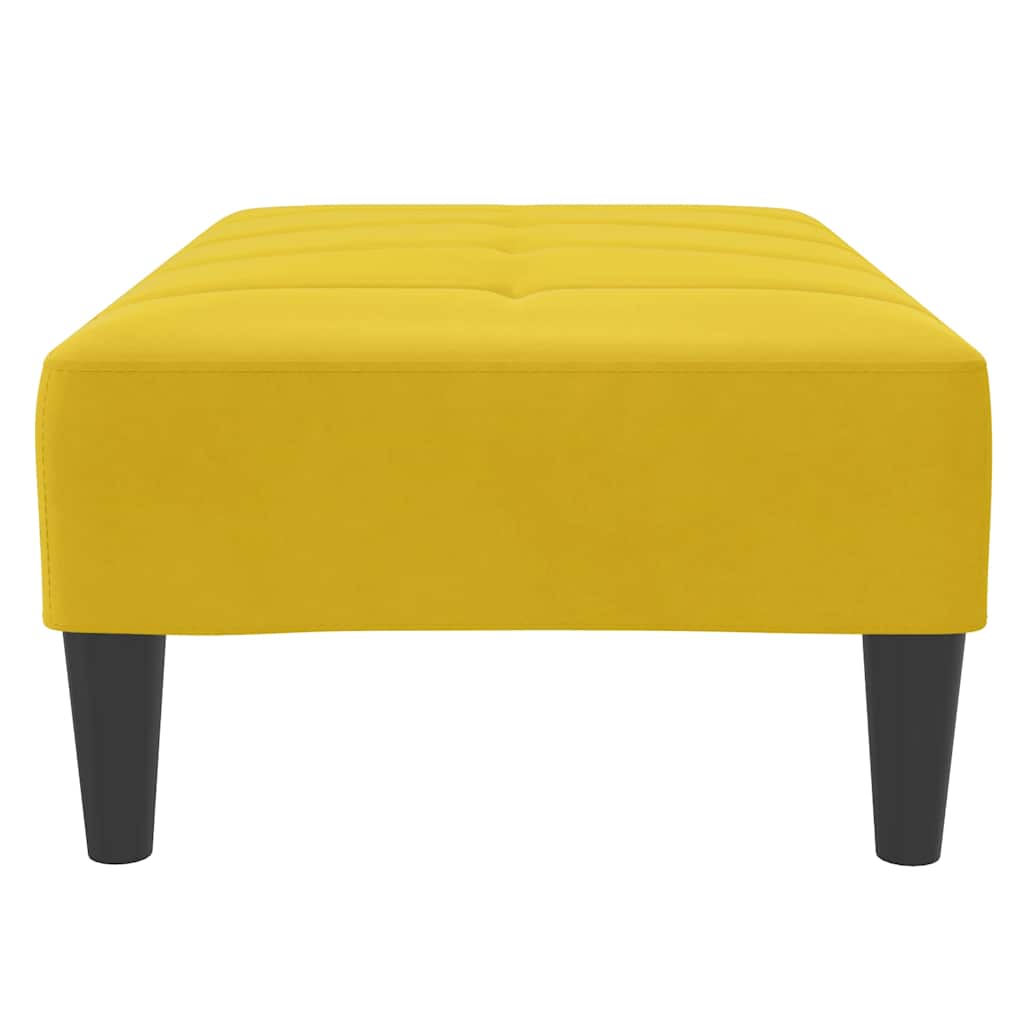 Repose-pied jaune 77x55x31 cm velours - XIOS