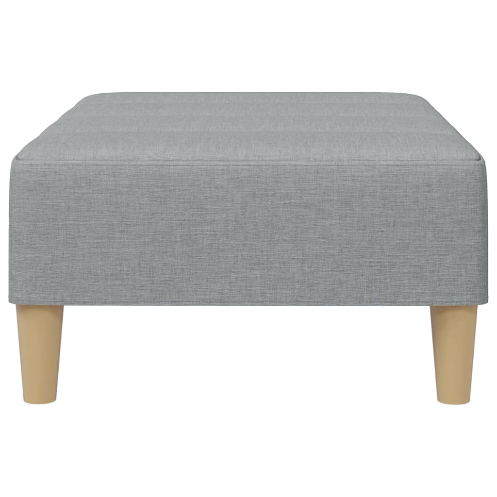 Repose-pied gris clair 77x55x31 cm tissu