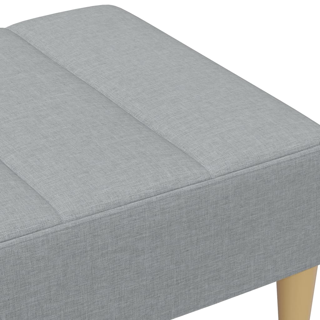 Repose-pied gris clair 77x55x31 cm tissu - XIOS