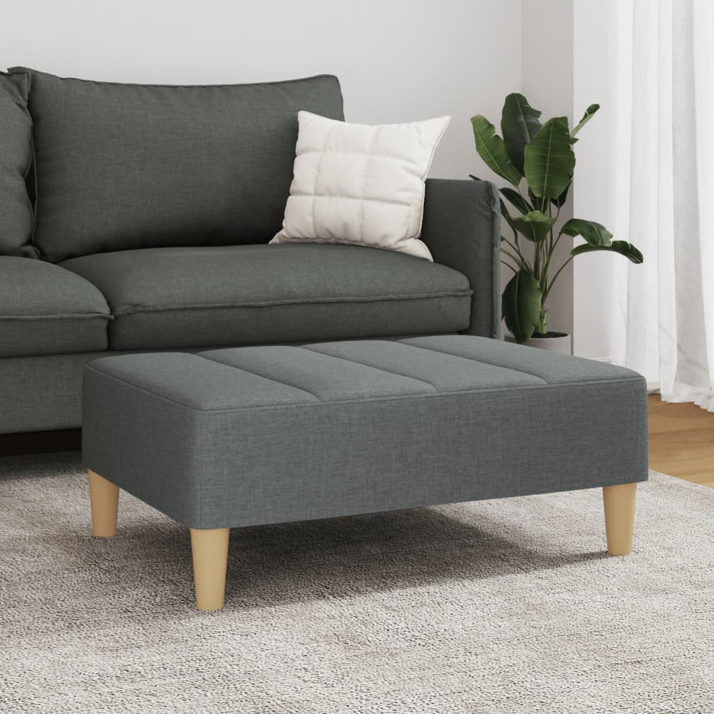 Repose-pied gris foncé 77x55x31 cm tissu - XIOS