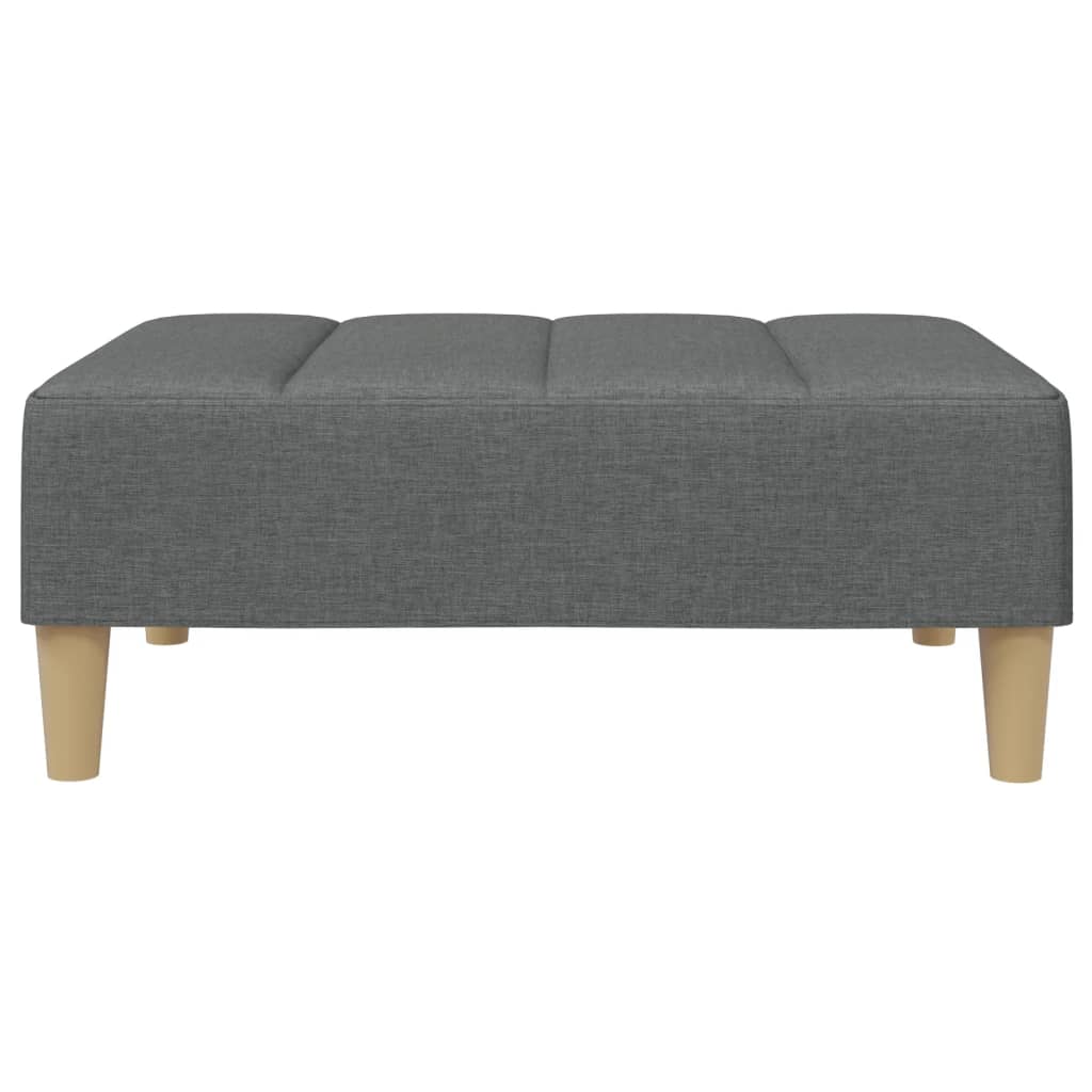 Repose-pied gris foncé 77x55x31 cm tissu - XIOS