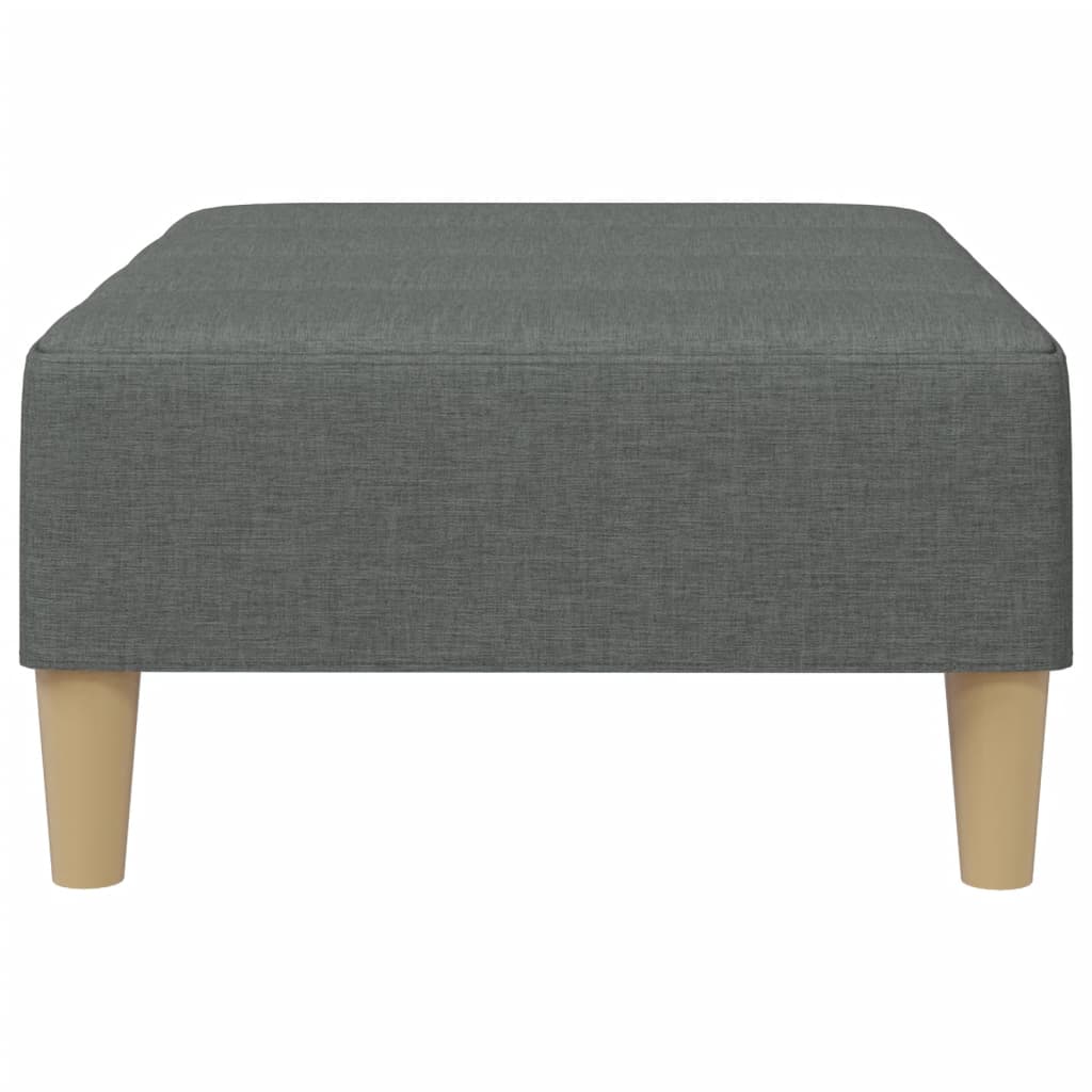 Repose-pied gris foncé 77x55x31 cm tissu - XIOS