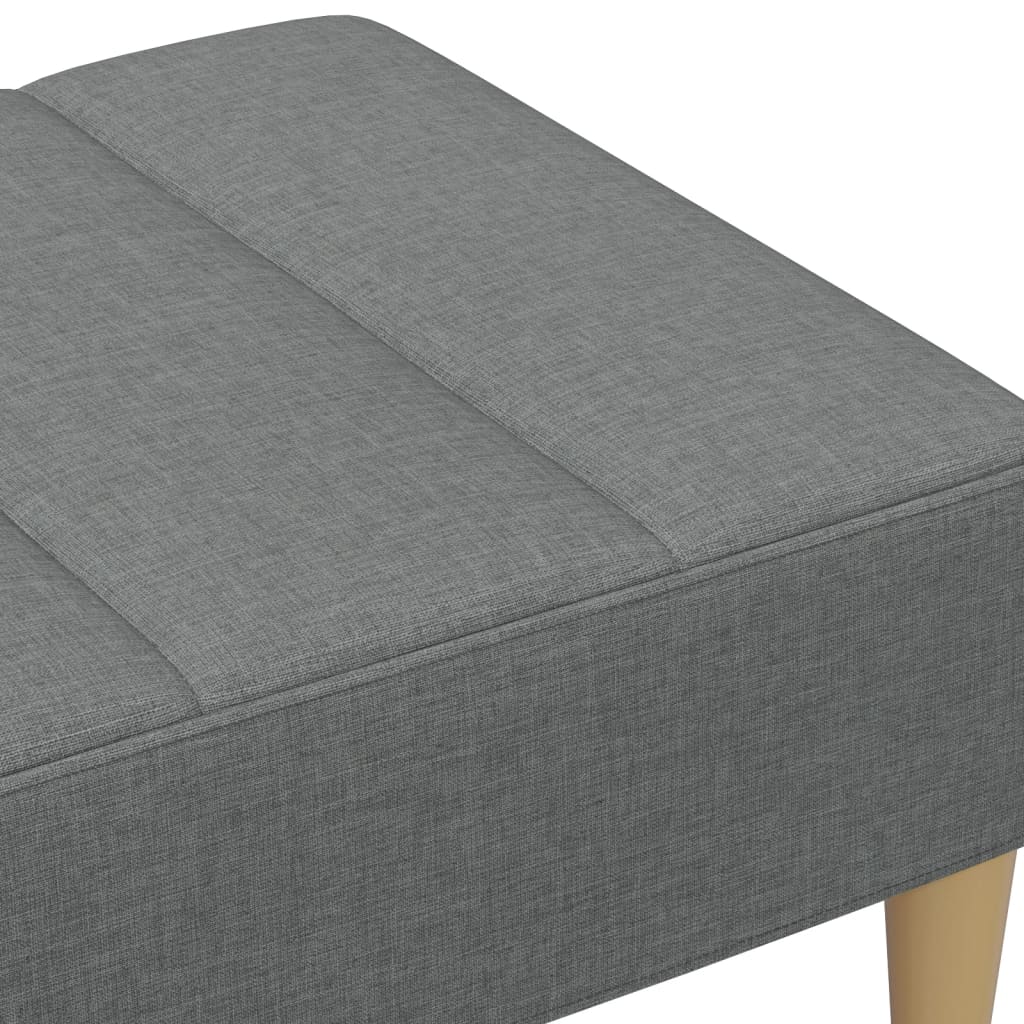 Repose-pied gris foncé 77x55x31 cm tissu - XIOS