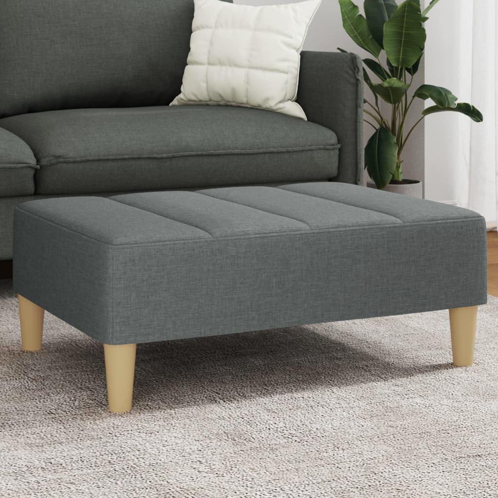 Repose-pied gris foncé 77x55x31 cm tissu - XIOS
