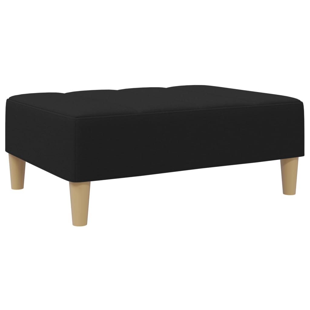 Repose-pied noir 77x55x31 cm tissu - XIOS