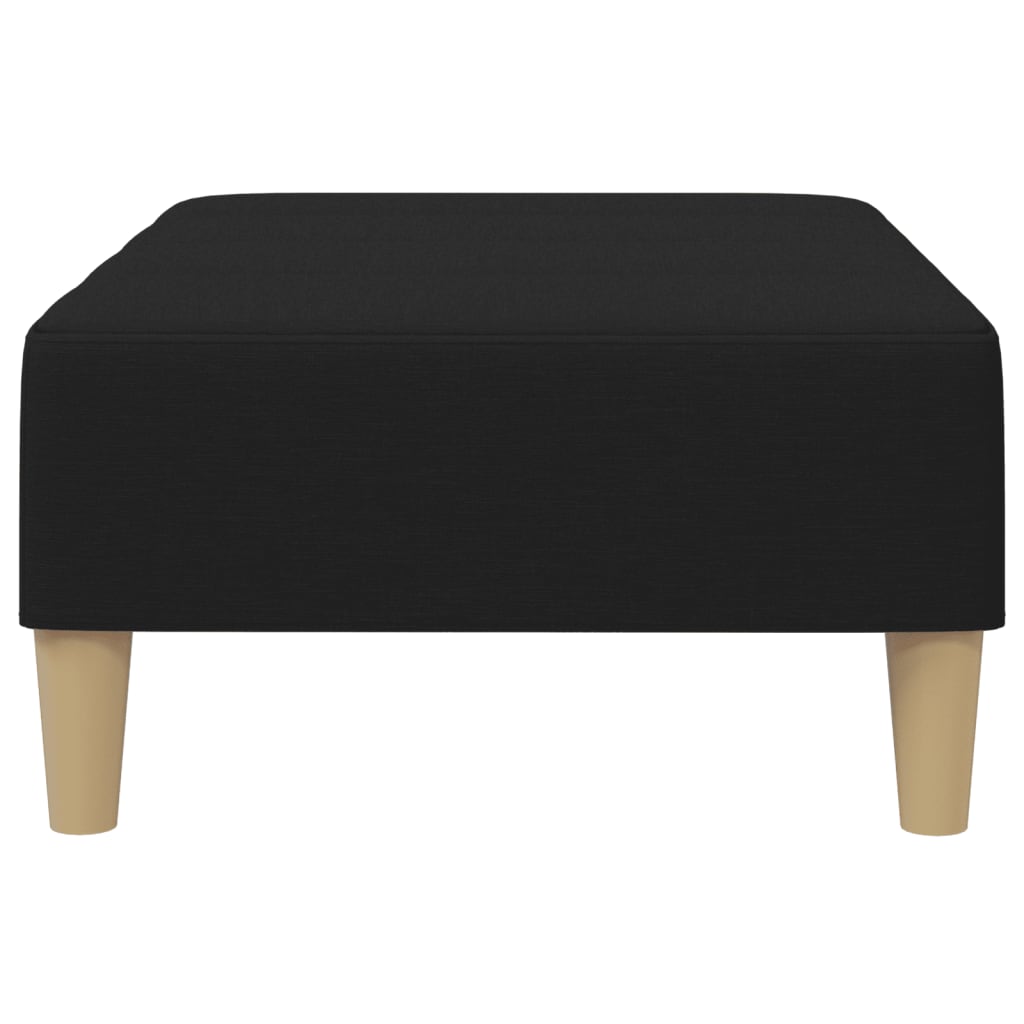 Repose-pied noir 77x55x31 cm tissu - XIOS