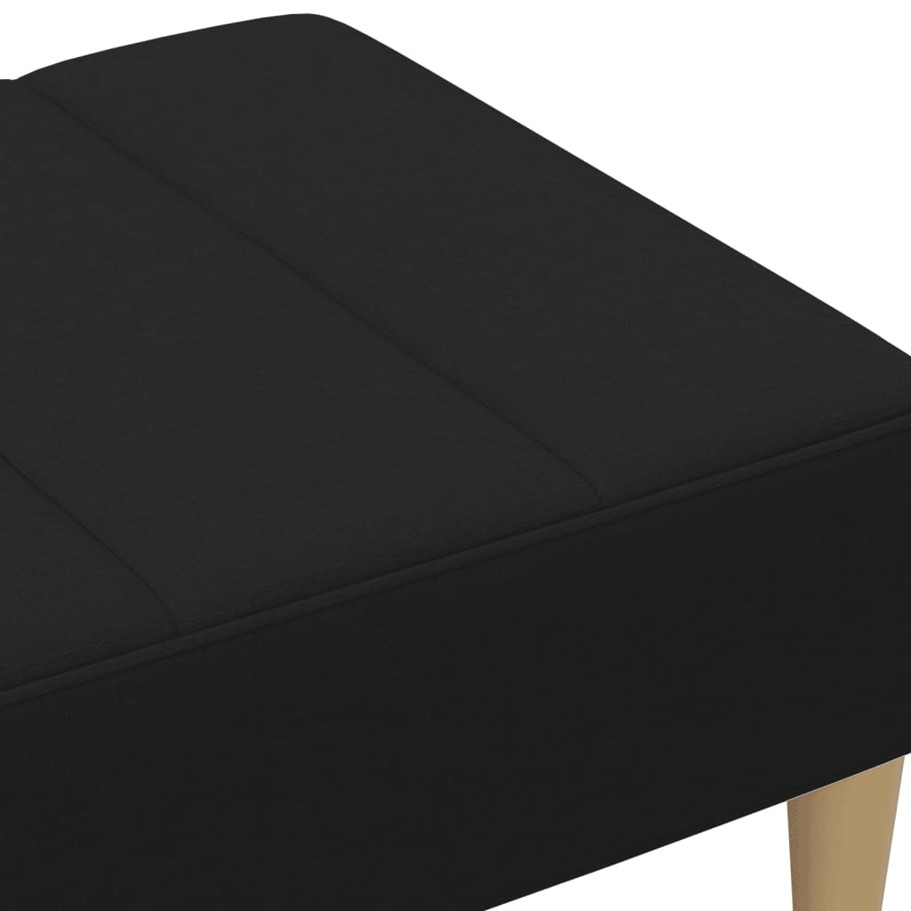 Repose-pied noir 77x55x31 cm tissu - XIOS