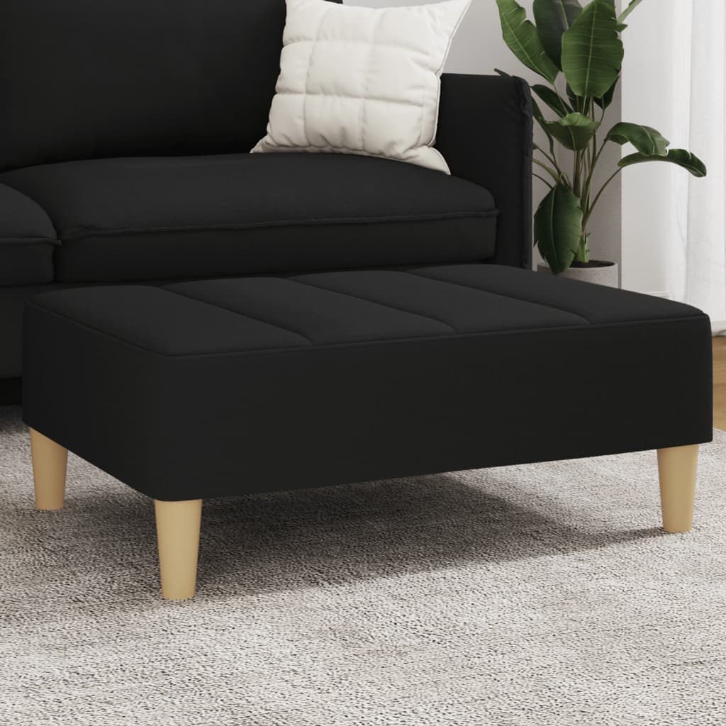 Repose-pied noir 77x55x31 cm tissu - XIOS