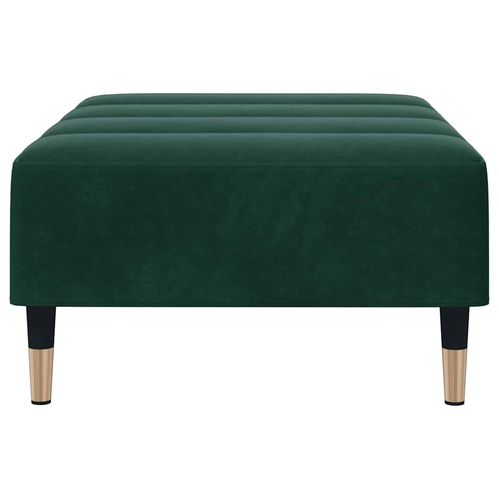 Repose-pied vert foncé 77x55x31 cm velours