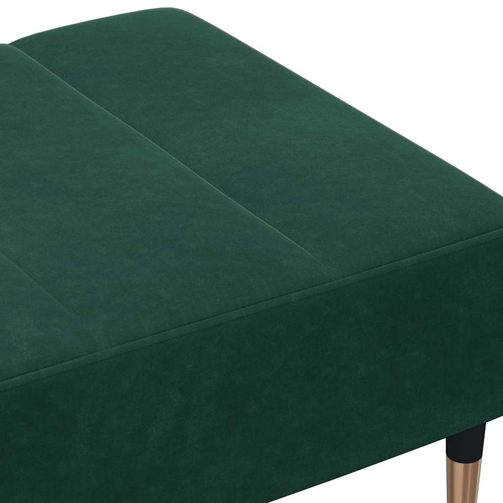 Repose-pied vert foncé 77x55x31 cm velours