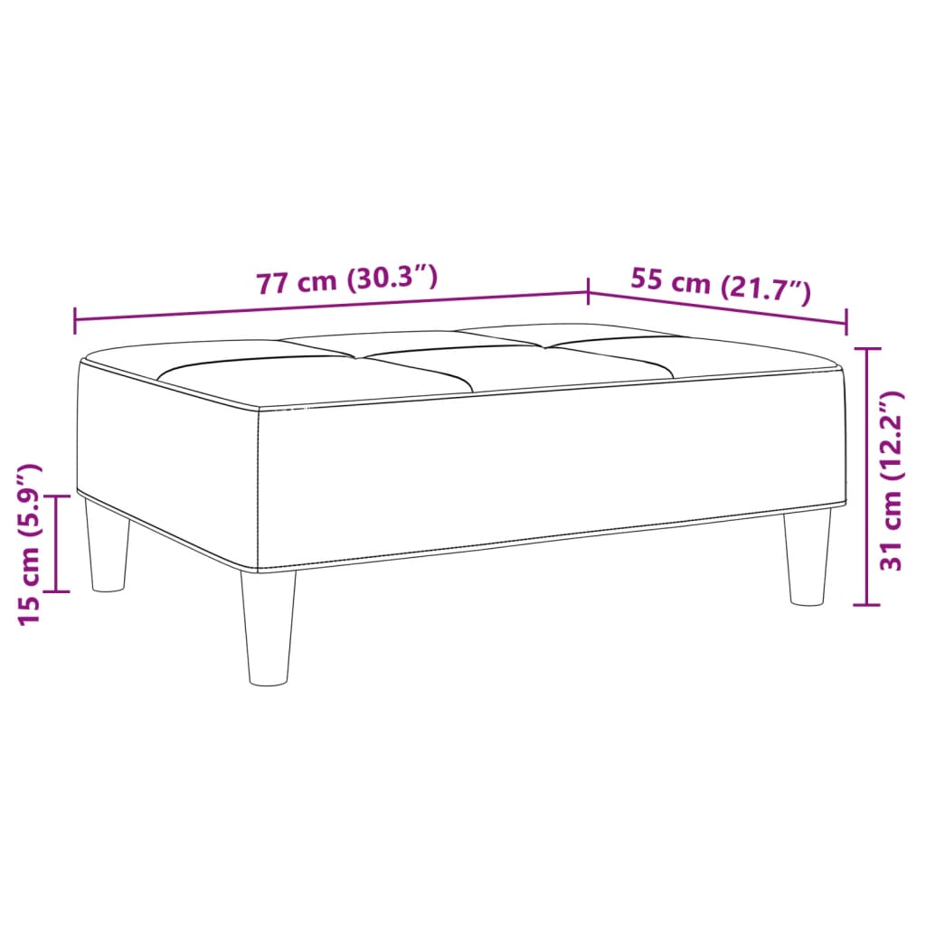 Repose-pied patchwork 77x55x31 cm tissu - XIOS