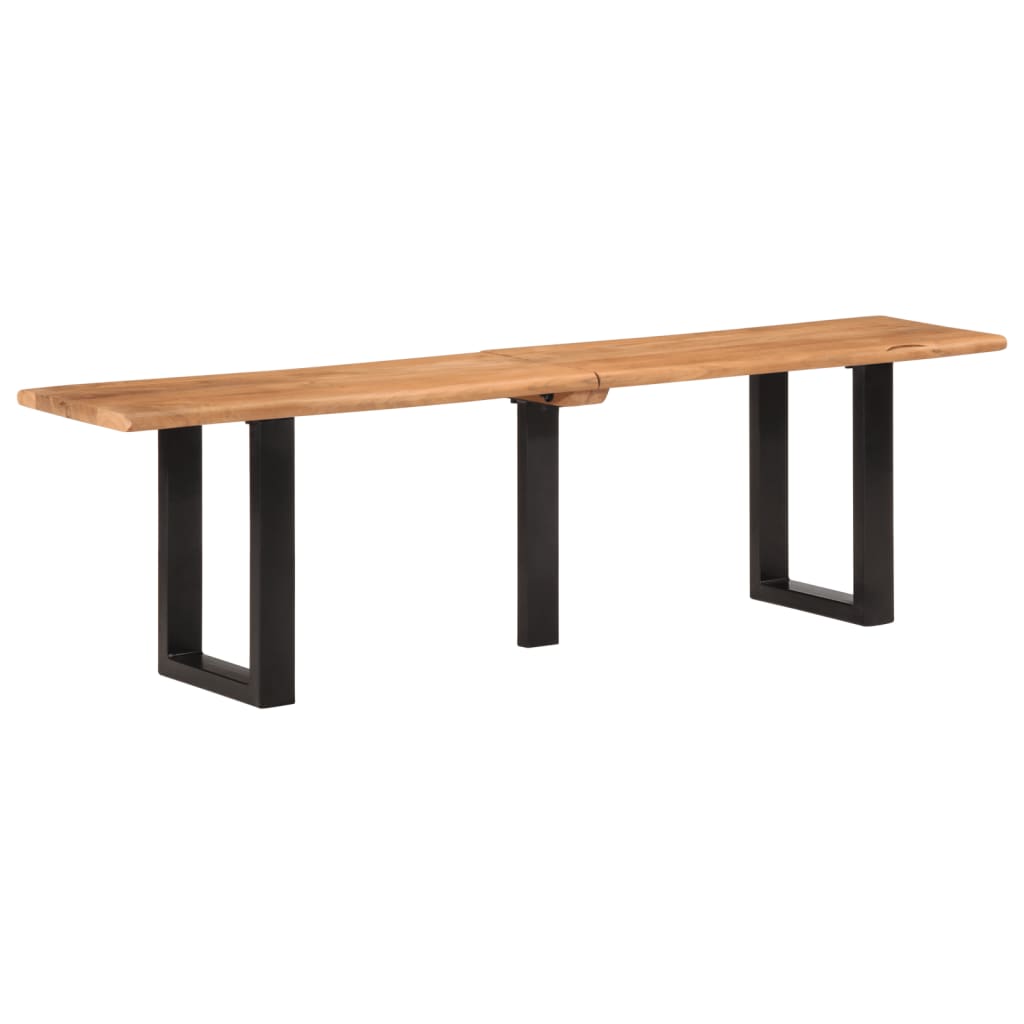 Banc 160 cm bois d'acacia massif et acier - XIOS