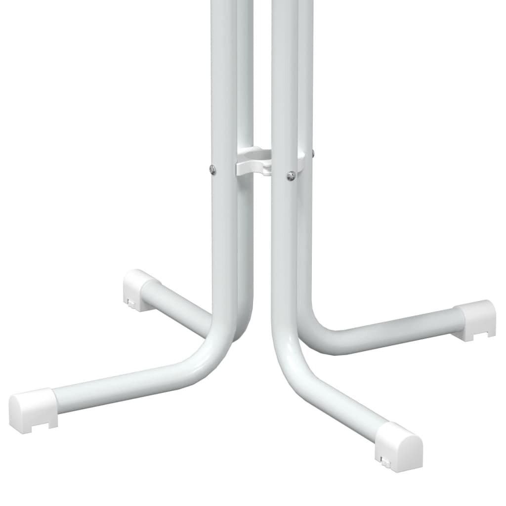 Table à manger blanc Ø60x110 cm bois d'ingénierie et acier - XIOS