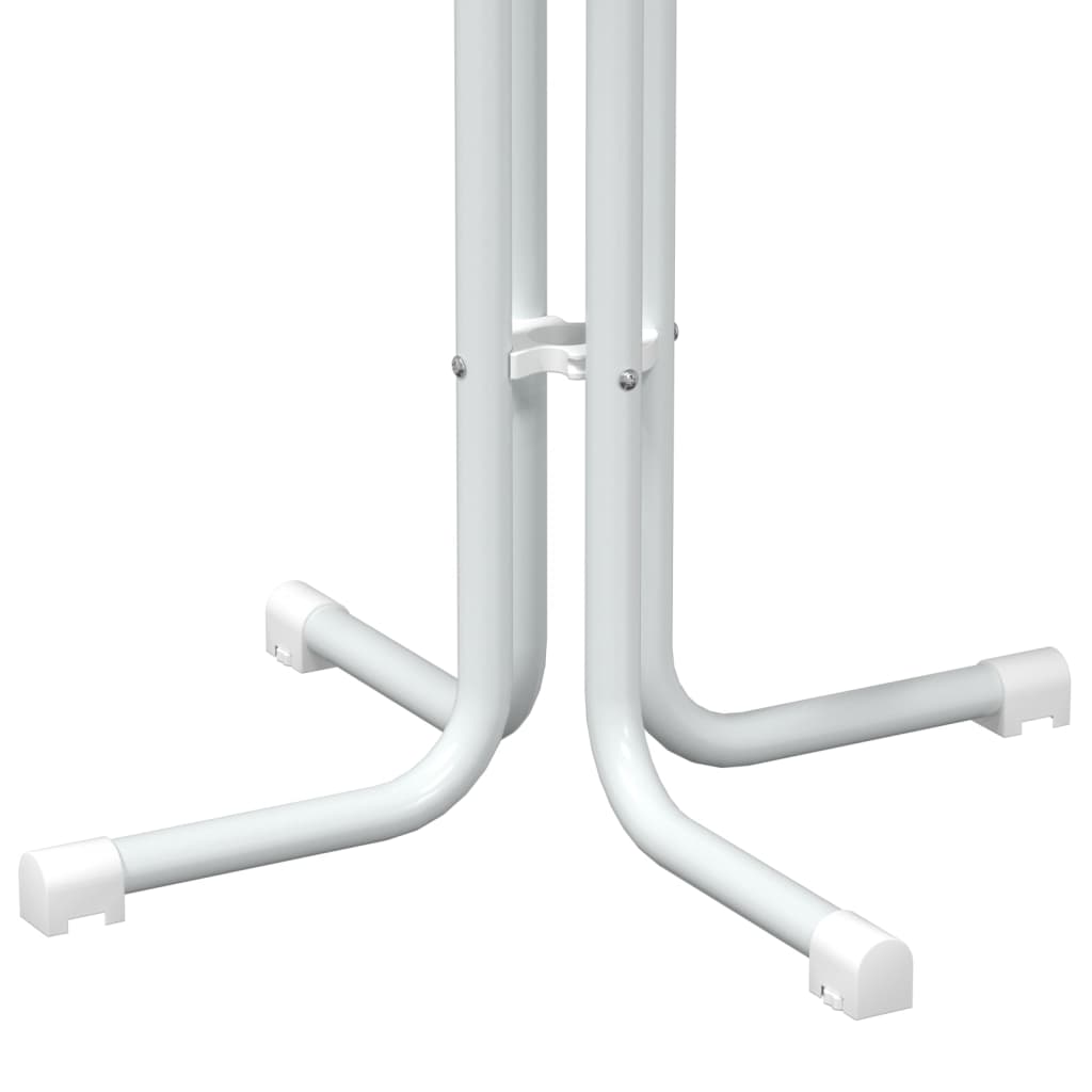 Table à manger blanc Ø80x110 cm bois d'ingénierie et acier - XIOS