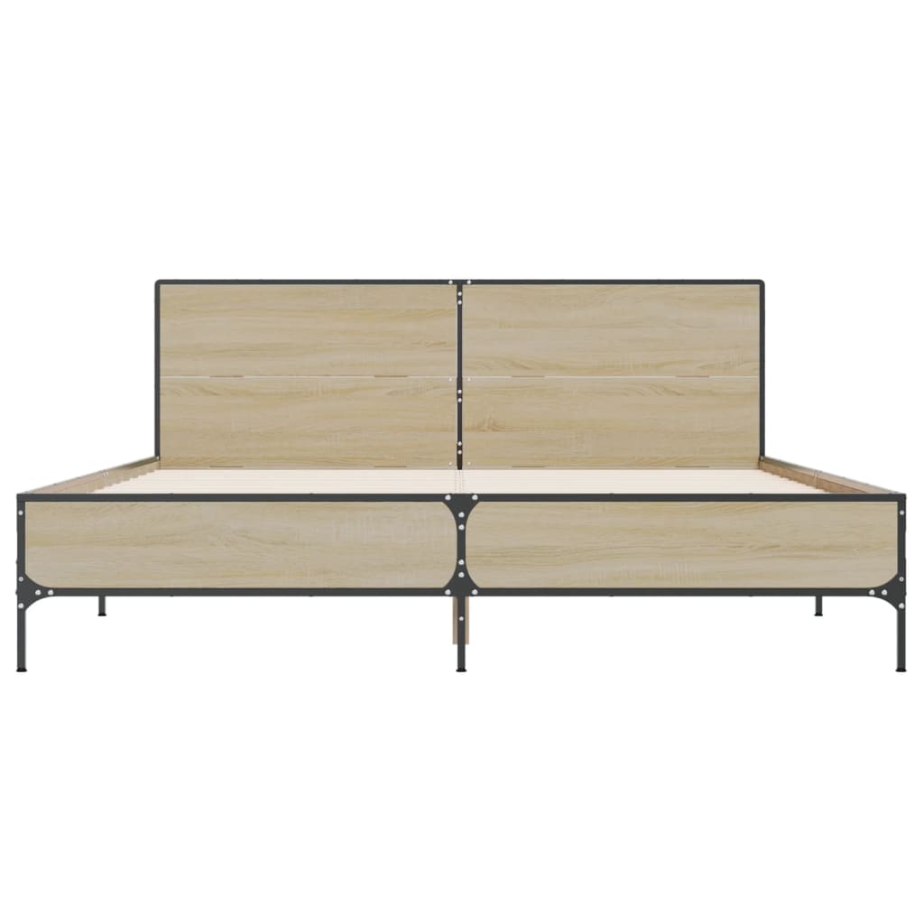 Cadre de lit sans matelas chêne sonoma 120x200 cm - XIOS