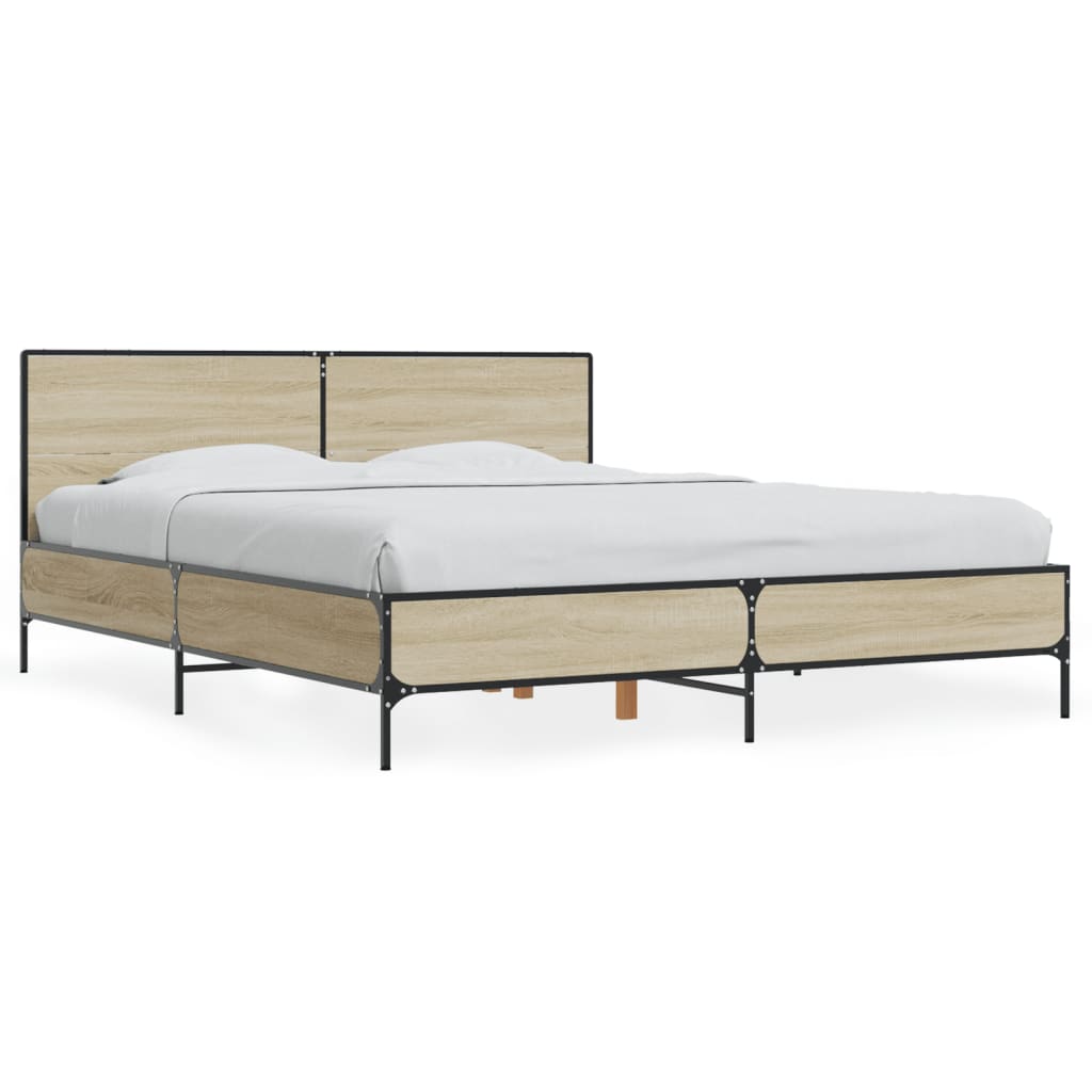 Cadre de lit sans matelas chêne sonoma 160x200 cm - XIOS