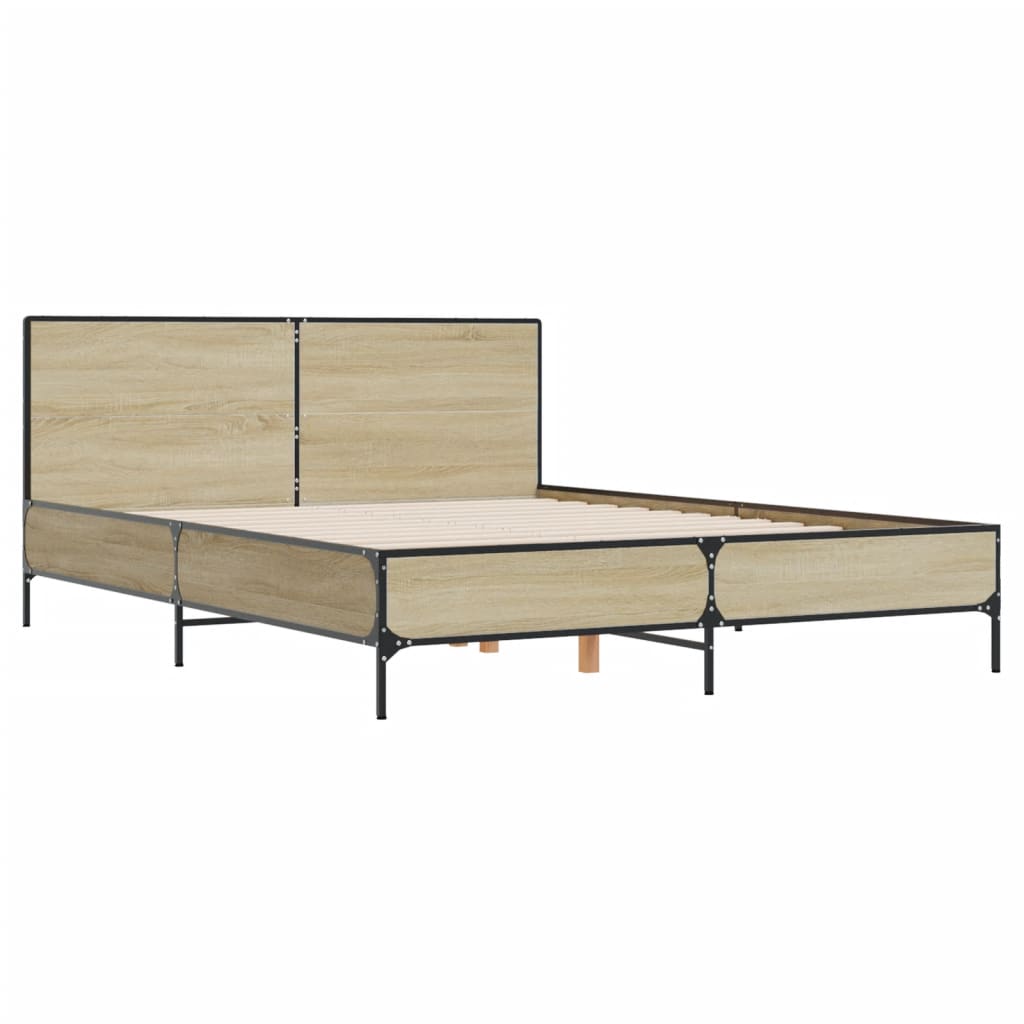 Cadre de lit sans matelas chêne sonoma 160x200 cm - XIOS