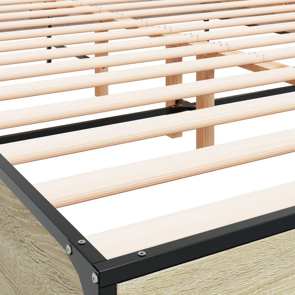Cadre de lit sans matelas chêne sonoma 160x200 cm - XIOS
