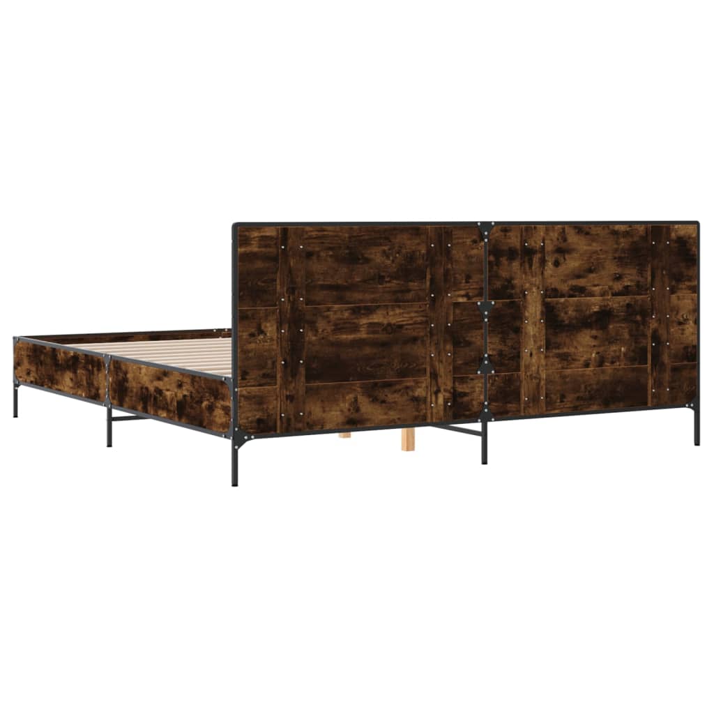 Cadre de lit sans matelas chêne fumé 180x200 cm - XIOS