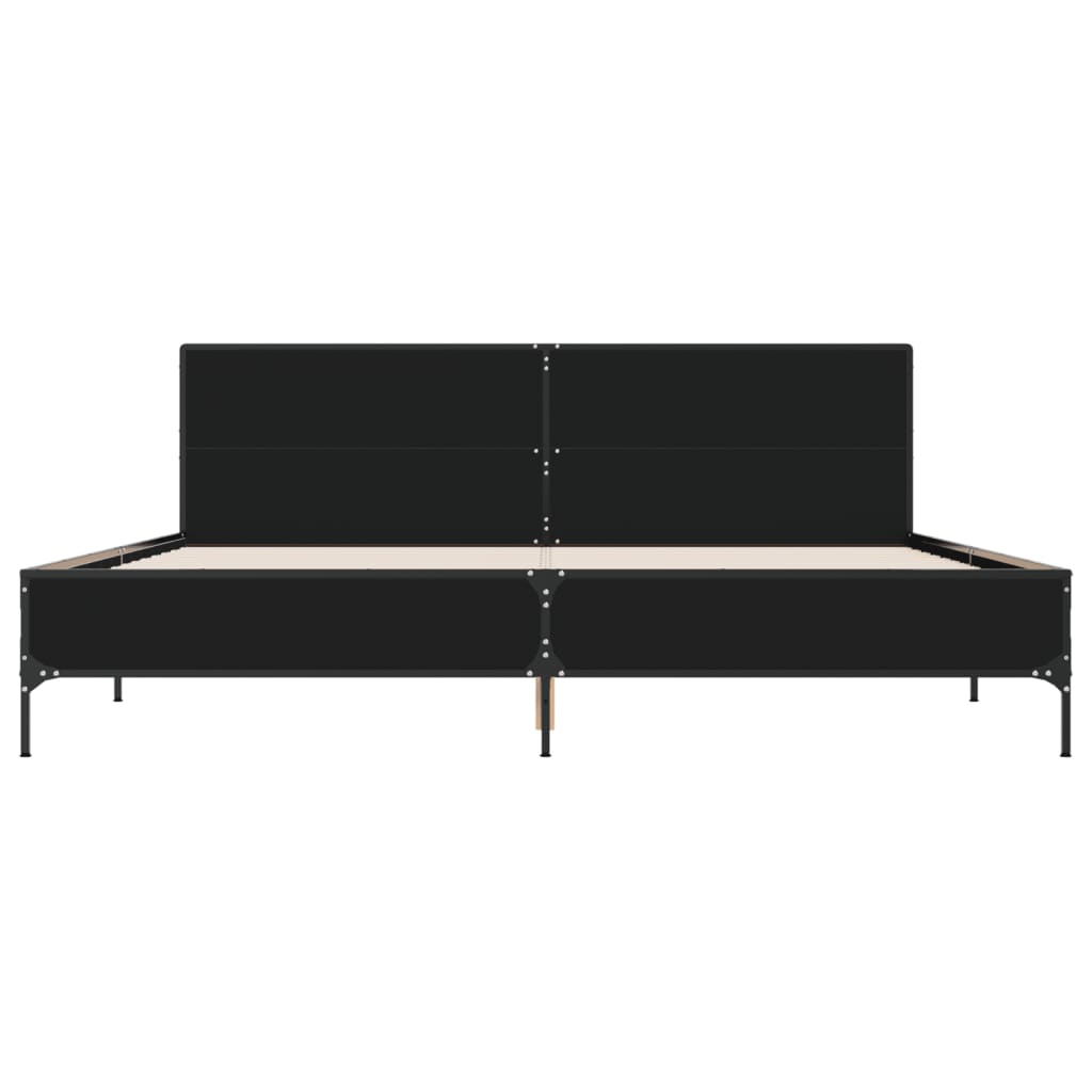 Cadre de lit sans matelas noir 200x200 cm - XIOS