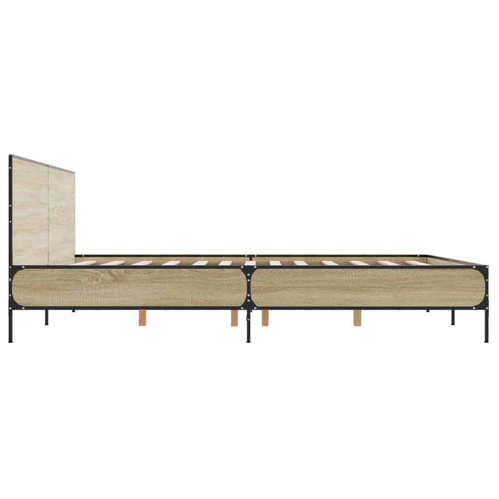 Cadre de lit sans matelas chêne sonoma 200x200 cm - XIOS