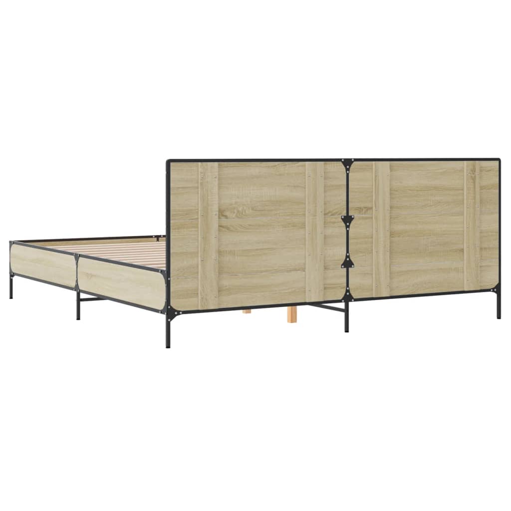 Cadre de lit sans matelas chêne sonoma 200x200 cm - XIOS
