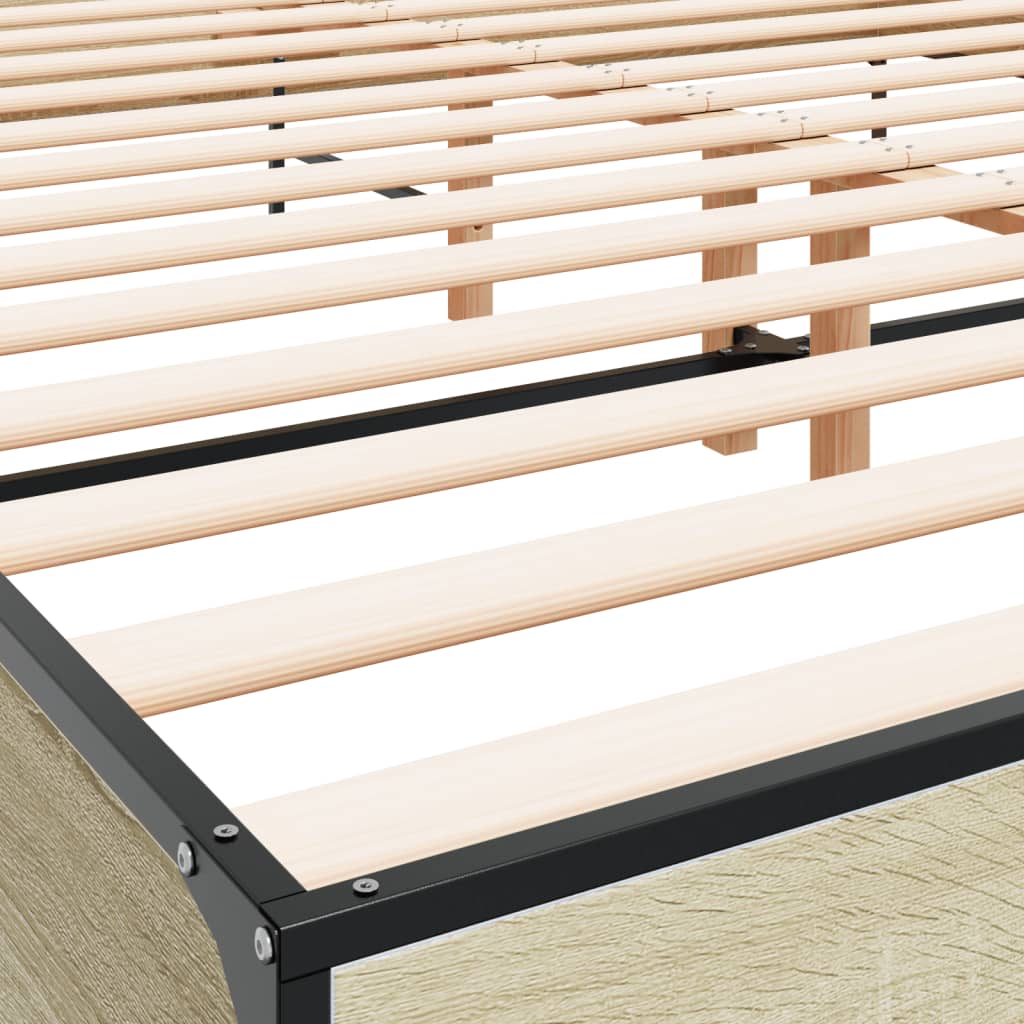 Cadre de lit sans matelas chêne sonoma 200x200 cm - XIOS