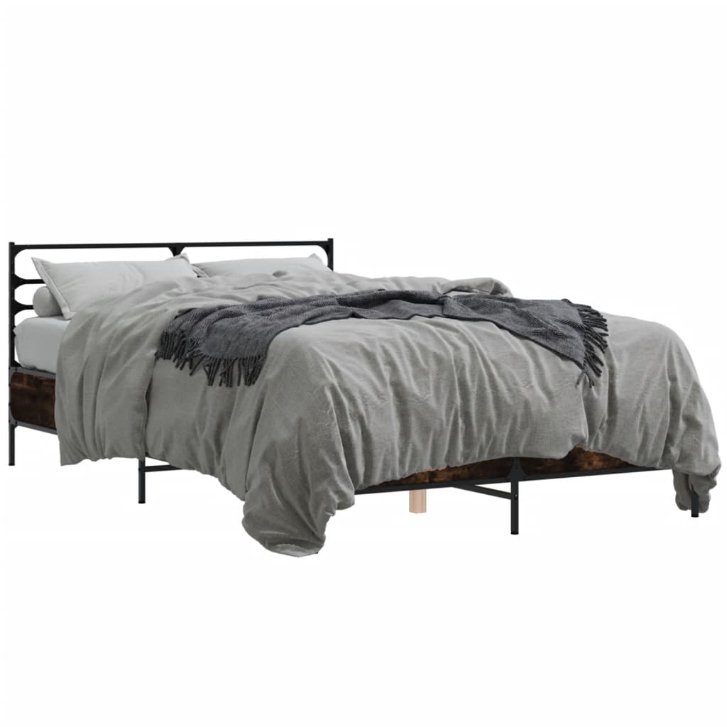 Cadre de lit sans matelas chêne fumé 120x200 cm - XIOS