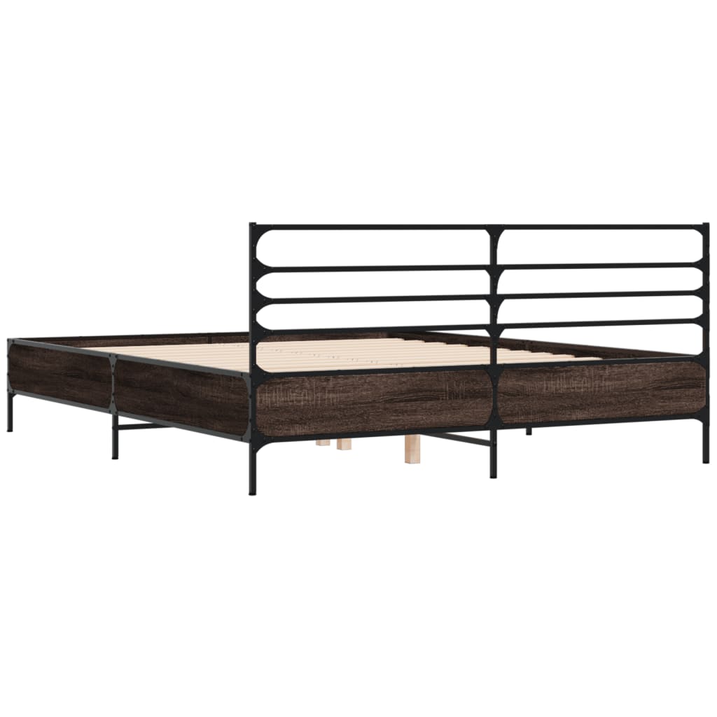 Cadre de lit sans matelas chêne marron 120x200 cm - XIOS