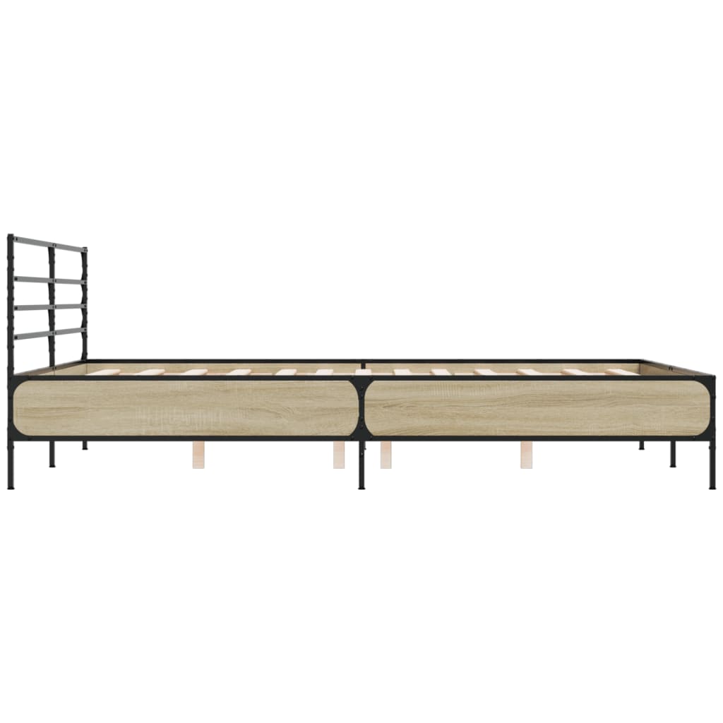 Cadre de lit sans matelas chêne sonoma 150x200 cm - XIOS