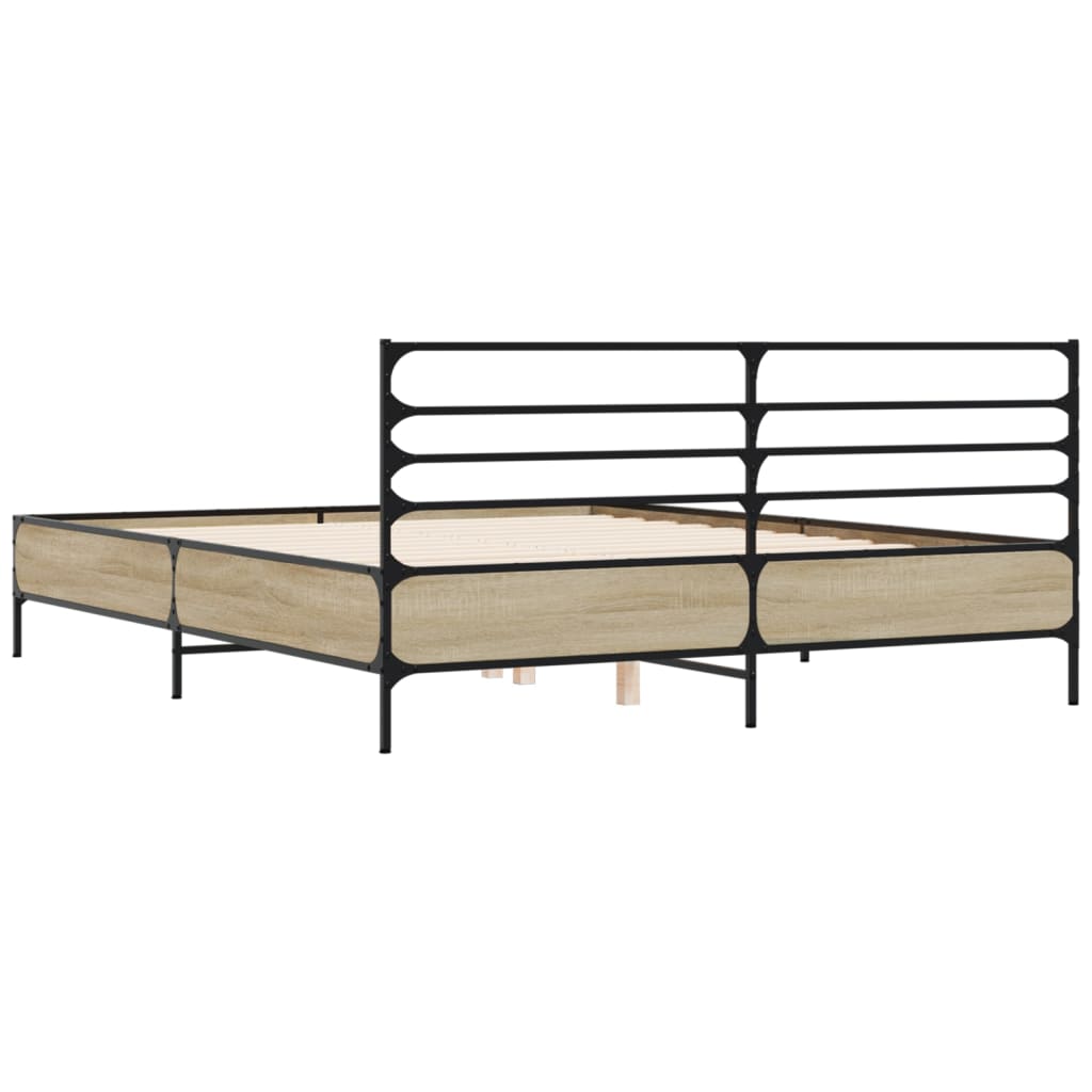 Cadre de lit sans matelas chêne sonoma 150x200 cm - XIOS