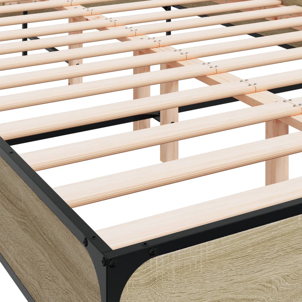 Cadre de lit sans matelas chêne sonoma 150x200 cm - XIOS