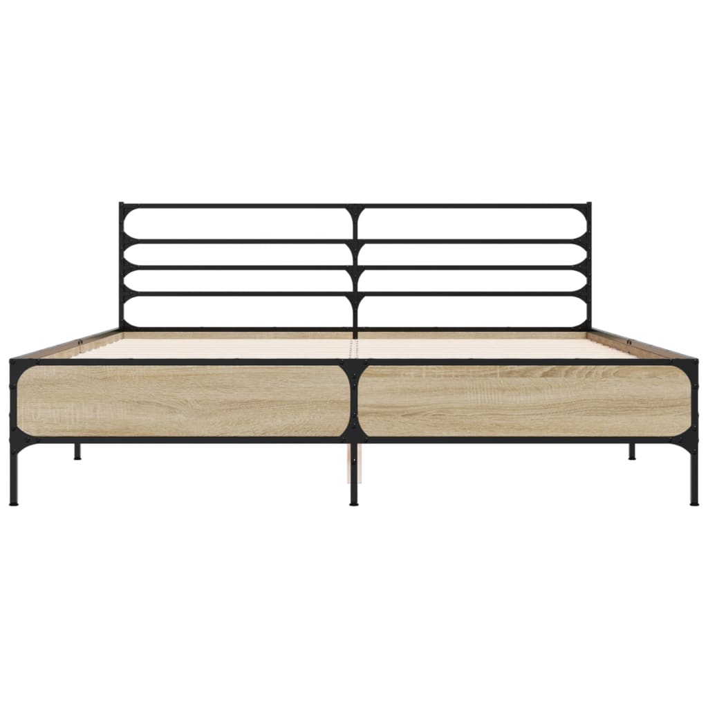 Cadre de lit sans matelas chêne sonoma 160x200 cm - XIOS