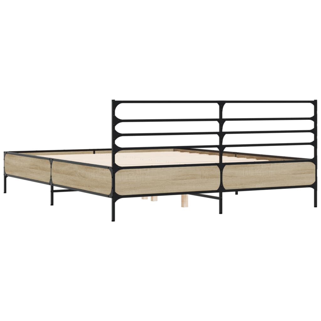 Cadre de lit sans matelas chêne sonoma 160x200 cm - XIOS