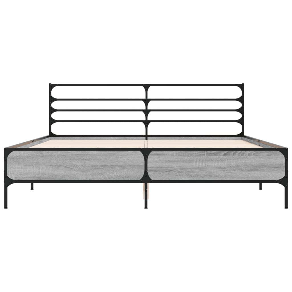 Cadre de lit sans matelas sonoma gris 160x200 cm - XIOS