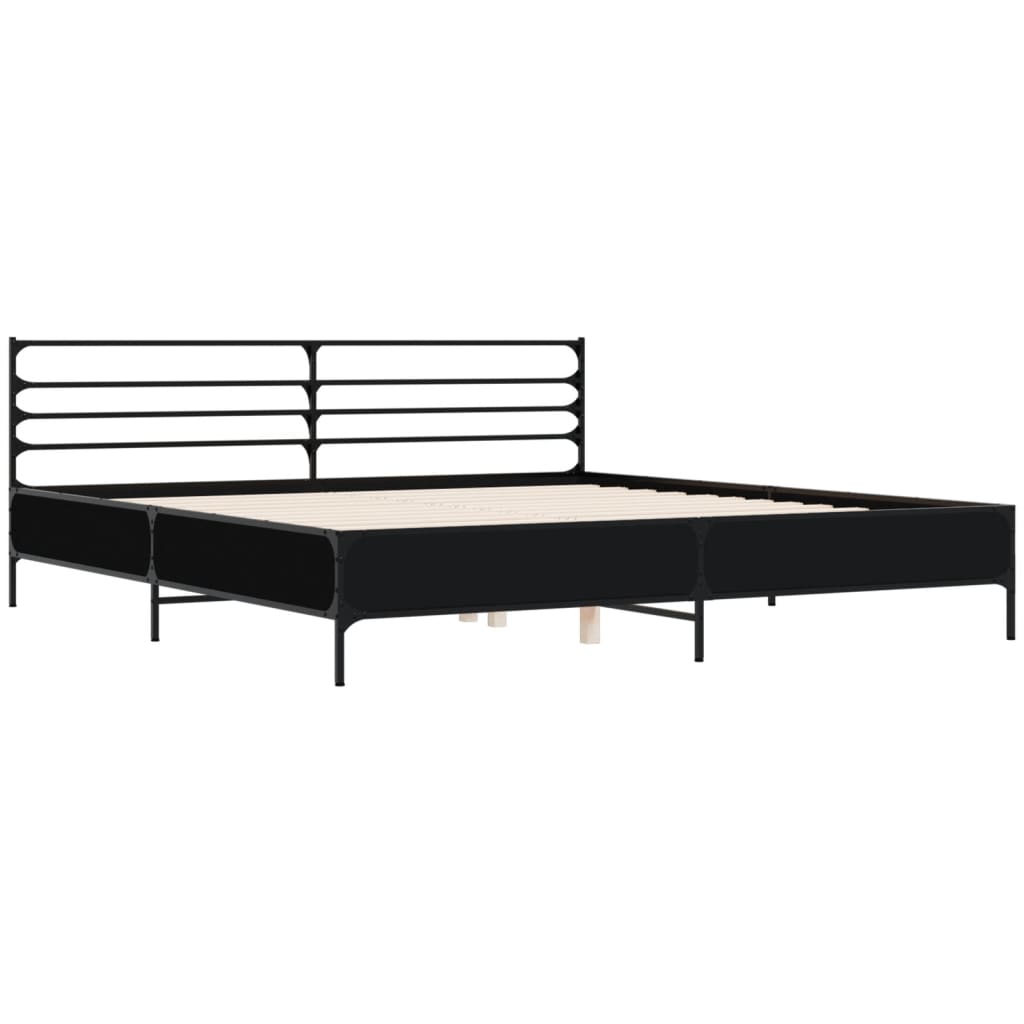 Cadre de lit sans matelas noir 180x200 cm - XIOS