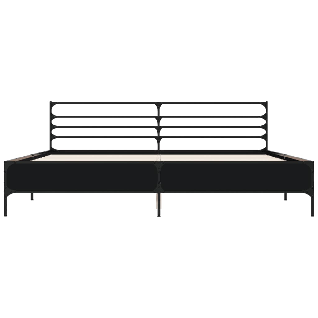 Cadre de lit sans matelas noir 180x200 cm - XIOS