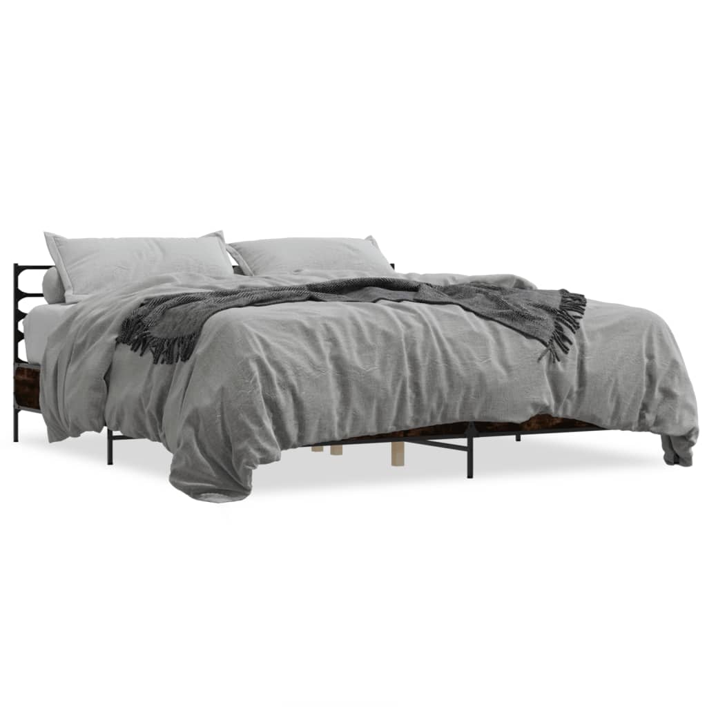 Cadre de lit sans matelas chêne fumé 180x200 cm - XIOS