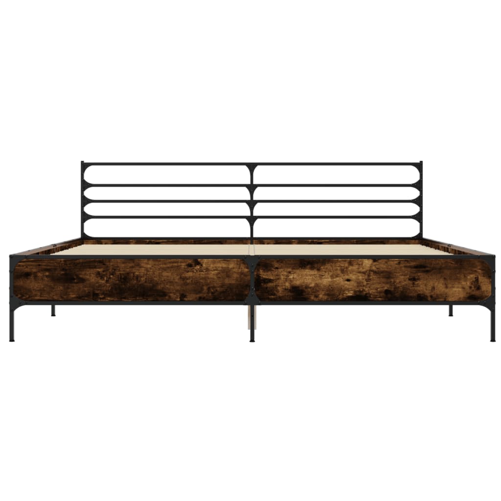 Cadre de lit sans matelas chêne fumé 180x200 cm - XIOS