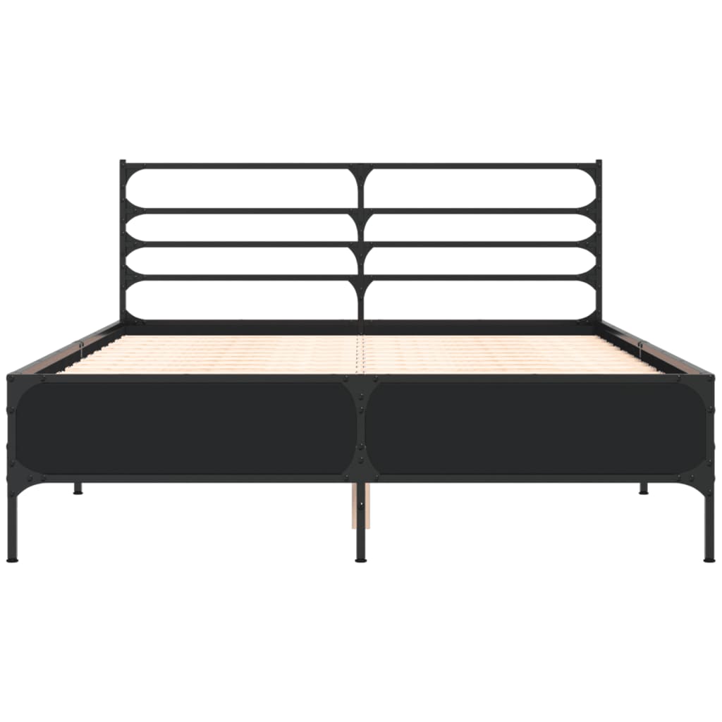 Cadre de lit sans matelas noir 120x190 cm - XIOS