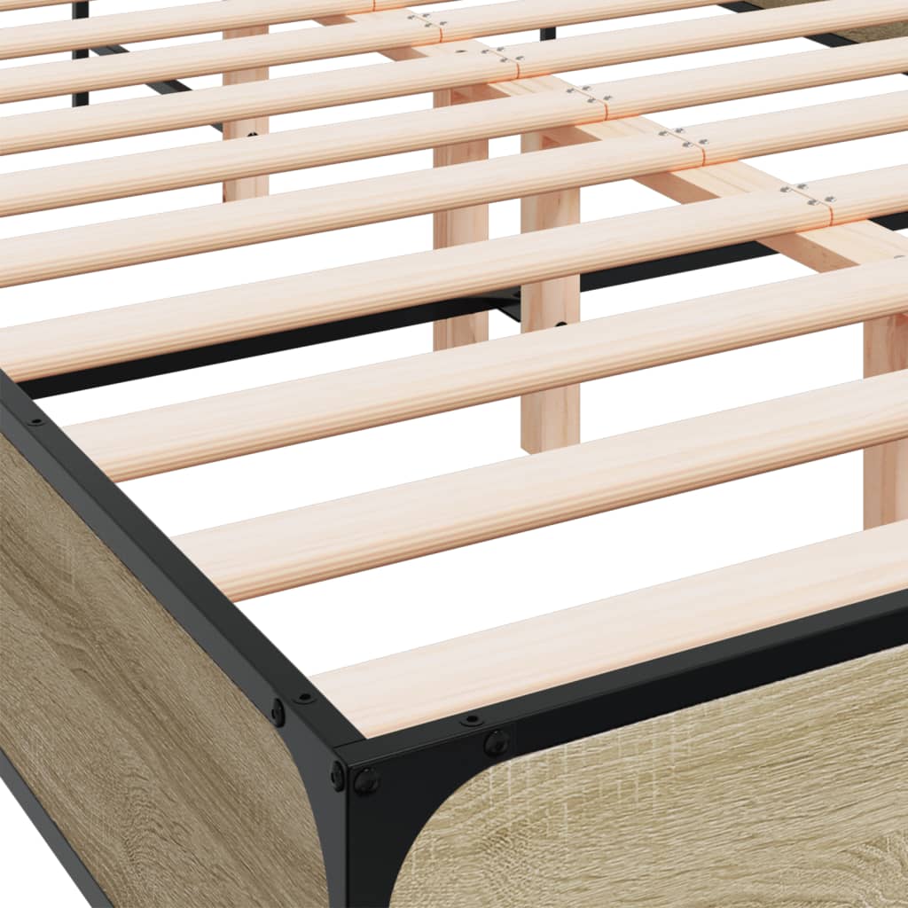 Cadre de lit sans matelas chêne sonoma 120x190 cm - XIOS