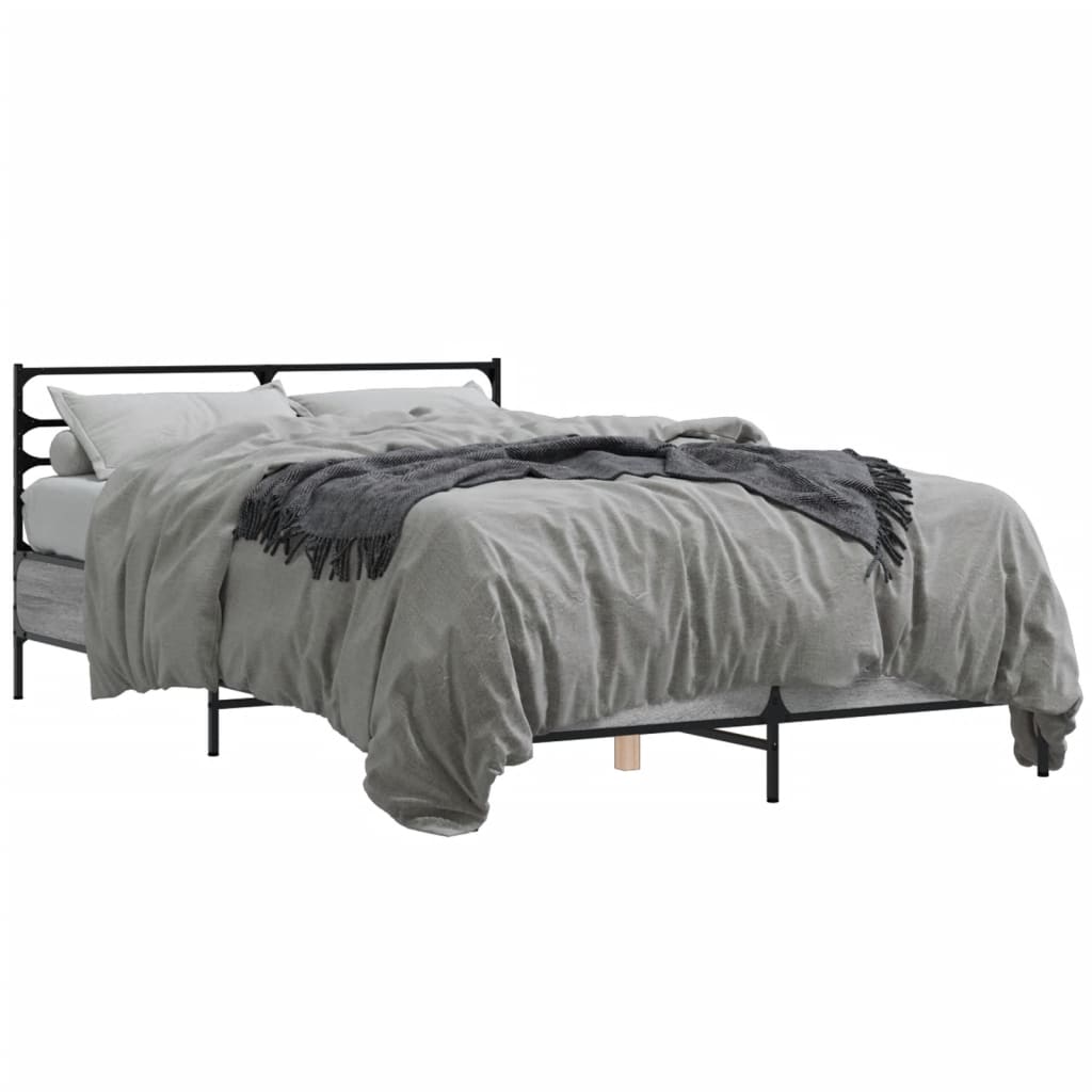 Cadre de lit sans matelas sonoma gris 120x190 cm - XIOS