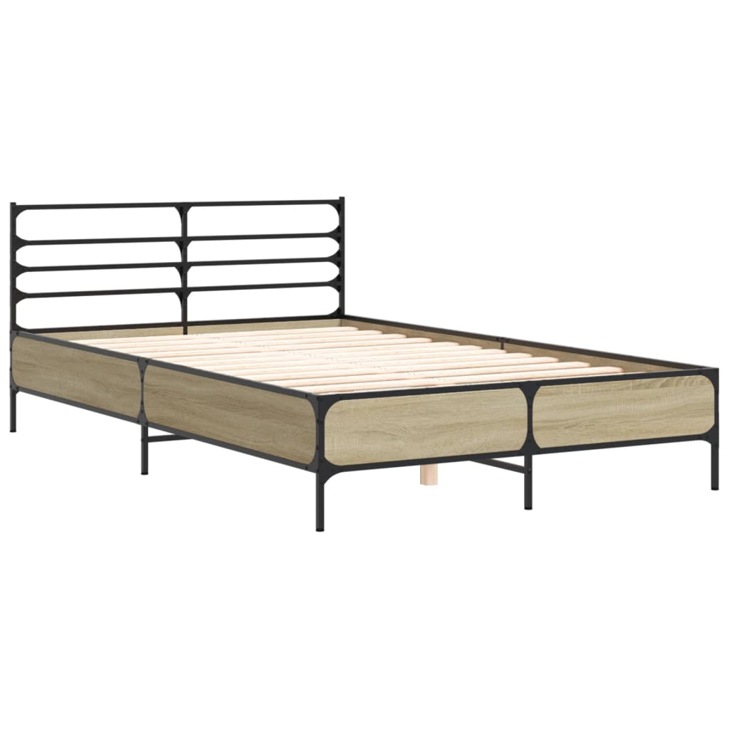 Cadre de lit sans matelas chêne sonoma 135x190 cm - XIOS