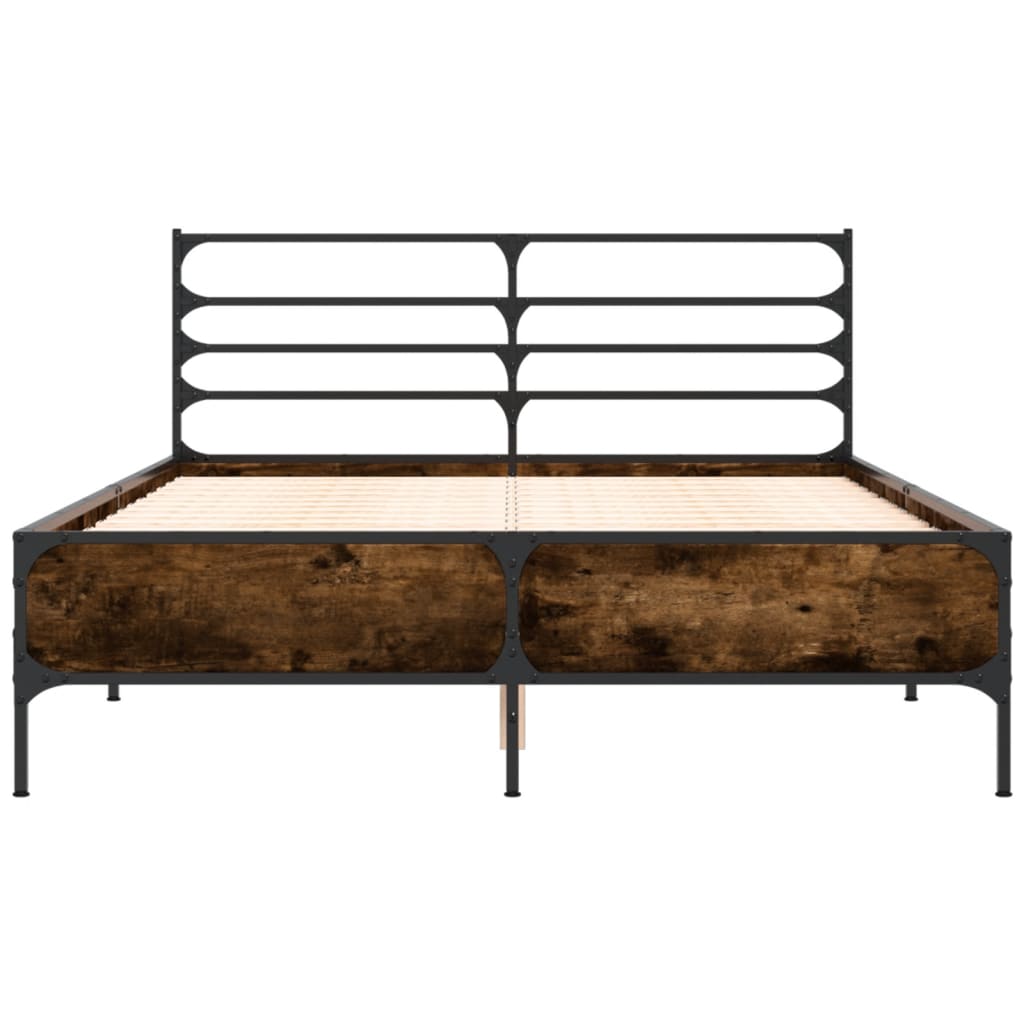 Cadre de lit sans matelas chêne fumé 140x190 cm - XIOS