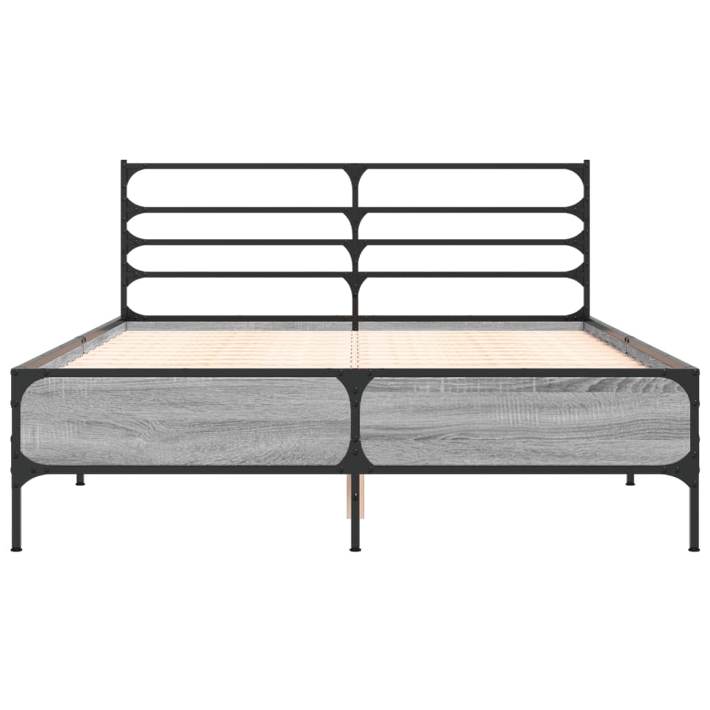 Cadre de lit sans matelas sonoma gris 140x190 cm - XIOS